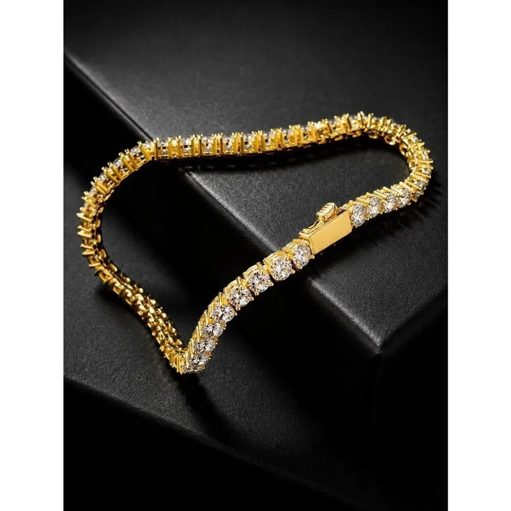 Box Clasp Diamond Tennis Bracelet